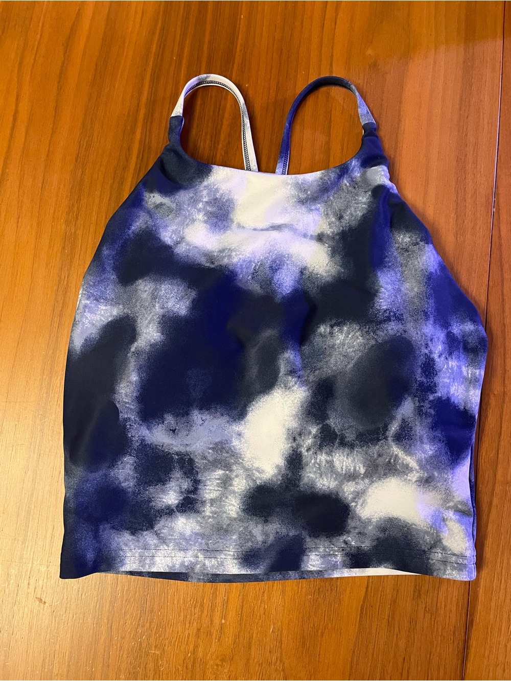 Old Navy Blue & White Tie-Dye Strappy Camisole